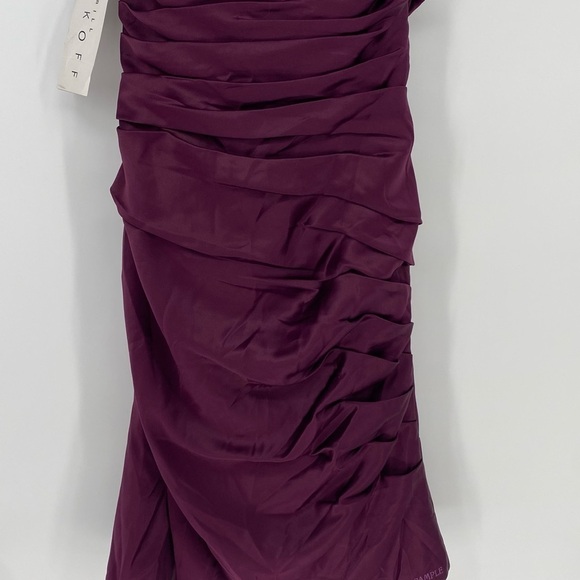 Bill Levkoff Egg Plant Purple Mini Dress Size 10 - Picture 7 of 8